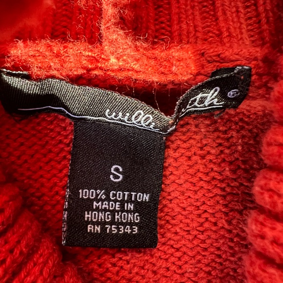 Willi Smith Women’s Orange Cotton Sweater - Picture 2 of 3